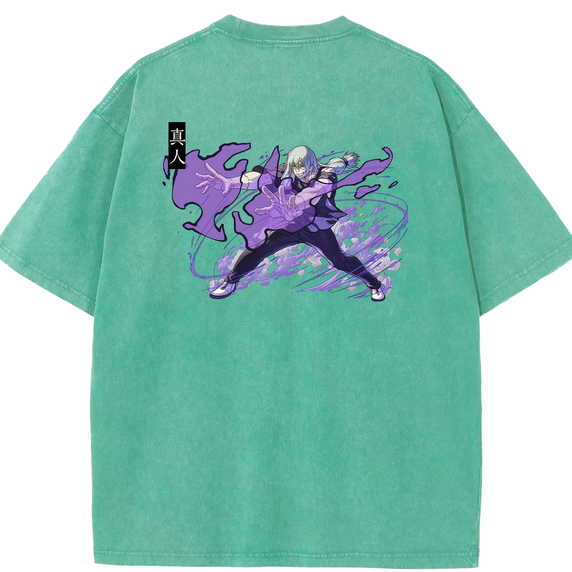 （画像用） 呪術廻戦 Jujutsu Kaisen 綿100% ヴィンテージ風 半袖Tシャツ（背面プリント）